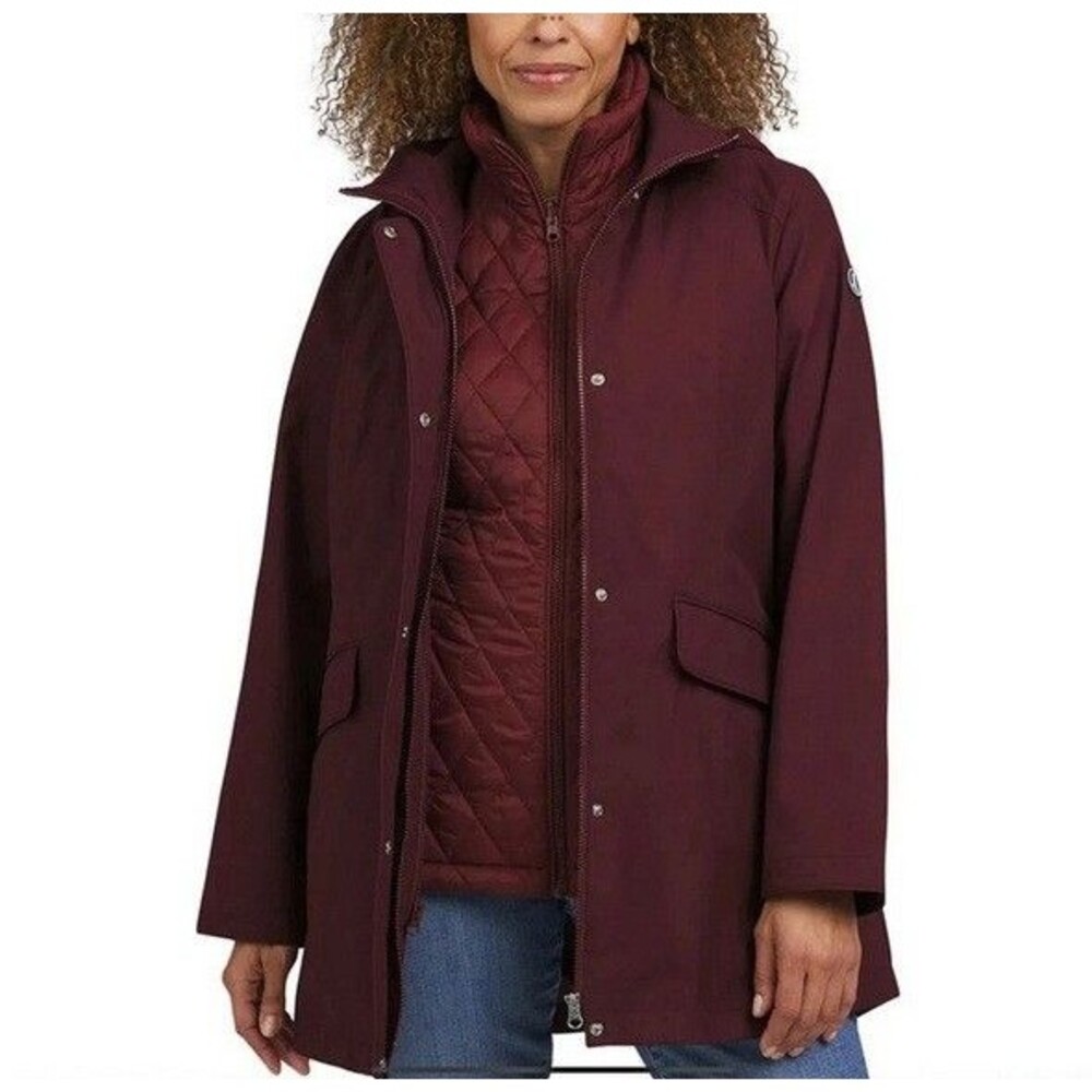 Lands End Ladies 3-in-1 Systems Jacket Red NWT